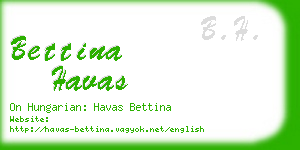 bettina havas business card